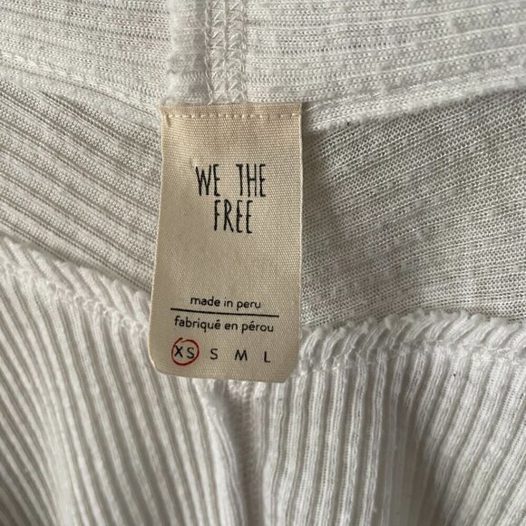 We The Free Ocean View V-neck Tee Long Sleeve Sheer Pullover Casual White XS - Picture 6 of 7